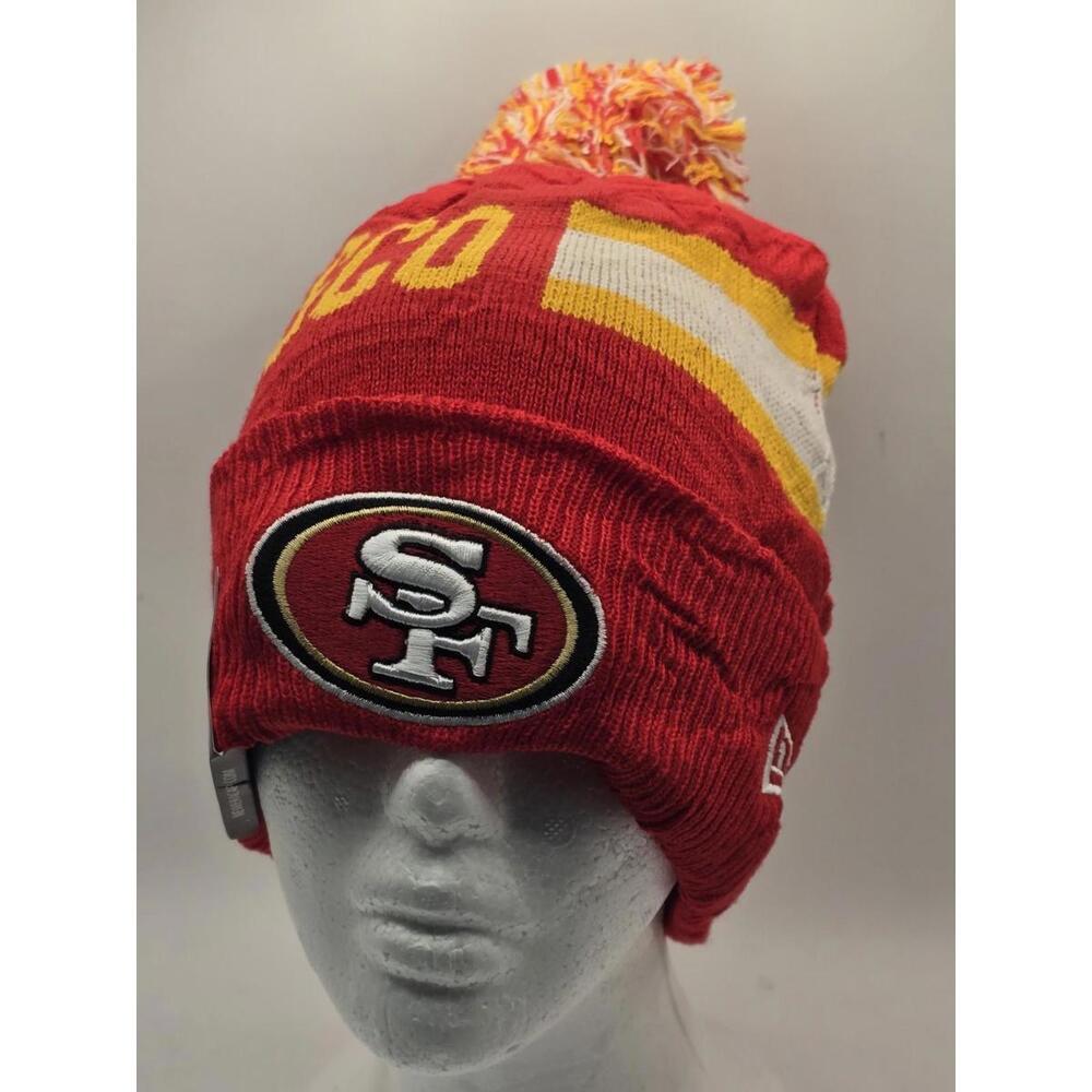 NEW! San Francisco 49ers NFL New Era Cap Knit Beanie Hat with Pom NFL Authentic